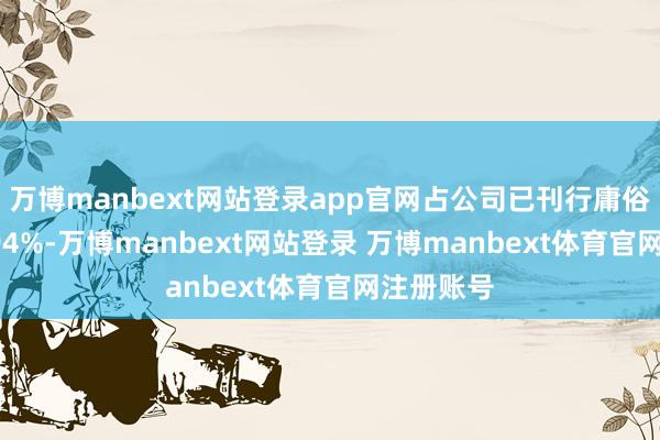 万博manbext网站登录app官网占公司已刊行庸俗股的13.94%-万博manbext网站登录 万博manbext体育官网注册账号