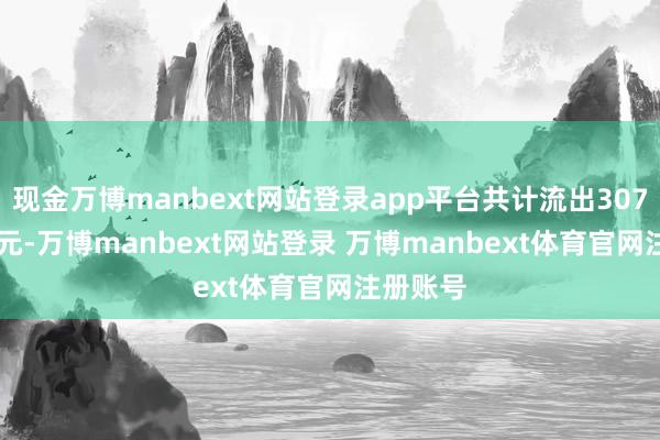 现金万博manbext网站登录app平台共计流出3073.96万元-万博manbext网站登录 万博manbext体育官网注册账号